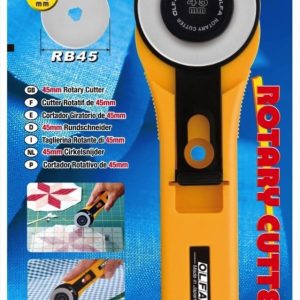 Olfa – Taglierino rotante extra large con lama resistente 45 mm